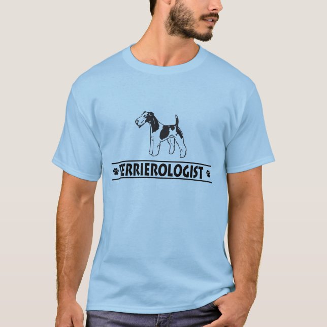 Humourous Wirehaired Fox Terrier T-Shirt (Front)