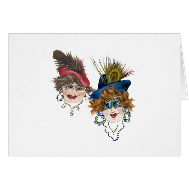 Humourous Women and Pizza vs Salad card (Front Horizontal)