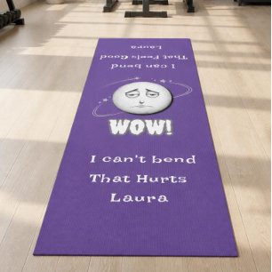 Humourous WOW Moonface Yoga Mat