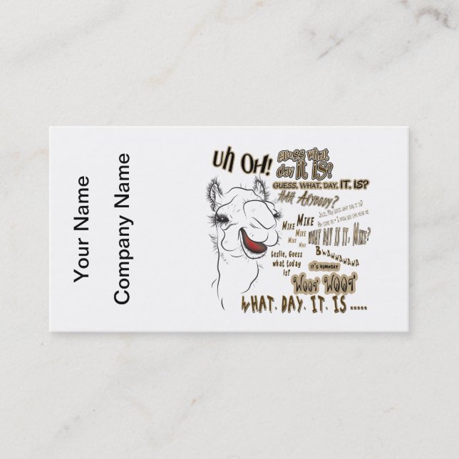 Hump Day Camel Business Card (Front)