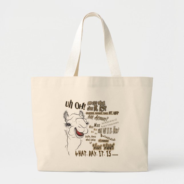 Hump Day Camel Large Tote Bag (Front)
