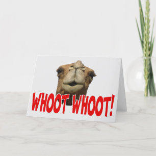 Hump Day Camel Whoot Whoot Greeting Card
