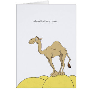 Hump Day Cards, Camel On Desert Sand Hump Cartoon