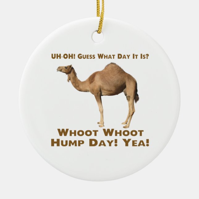 Hump Day Ceramic Tree Decoration (Front)