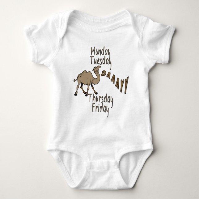 Hump Day Week Days Baby Bodysuit (Front)