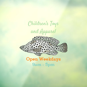 Humpback grouper fish cartoon illustration 