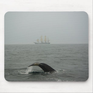 Humpback Whale and Tall Ship 2 Mousepad