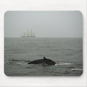 Humpback Whale and Tall Ship Mousepad