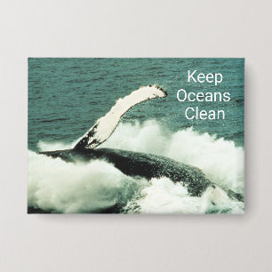 Humpback Whale Beauty Breaching: Button