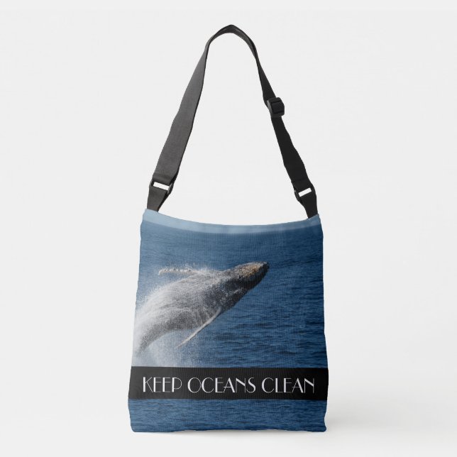 Humpback Whale Breaching Near Maui Crossbody Bag (Front)