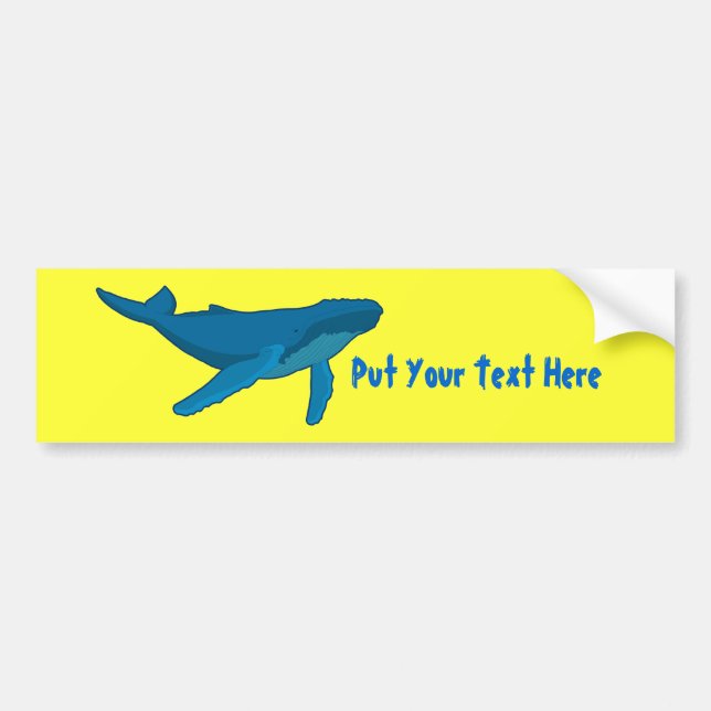 Humpback Whale Bumper Sticker (Front)