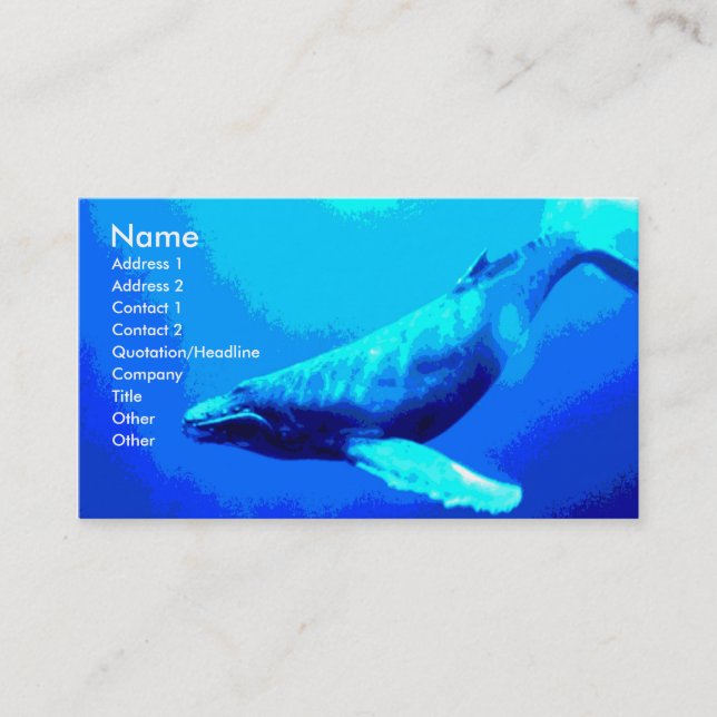Humpback Whale Business Card (Front)