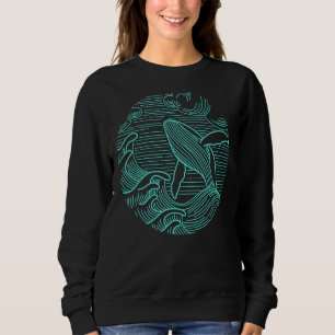 Humpback Whale Marine Life Ocean Nature Sea Blue W Sweatshirt