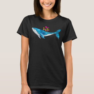 Humpback Whale Marine Life Ocean Nature Sea Blue W T-Shirt
