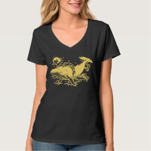 Humpback Whale Marine Life Ocean Nature Sea Blue W T-Shirt