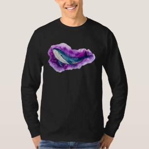 Humpback Whale Marine Life Ocean Nature Sea Blue W T-Shirt