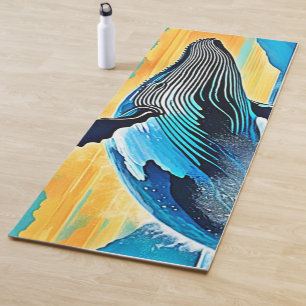 Humpback Whale Ocean Freedom Jump Design Yoga Mat
