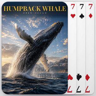 Humpback Whale Open Ocean ANIMALS Playing Cards