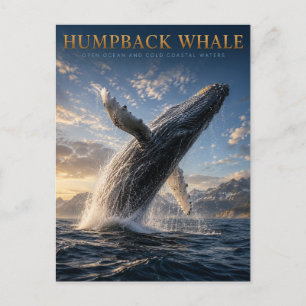 Humpback Whale Open Ocean ANIMALS Postcard