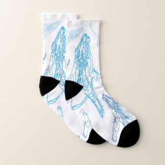 Humpback whale patterned socks