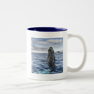 Humpback Whale Spyhops Hope Bay, Antarctica Two-Tone Coffee Mug
