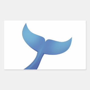Humpback Whale Tail V2 Rectangular Sticker