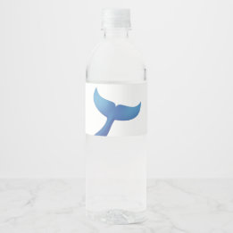 Humpback Whale Tail V2 Water Bottle Label