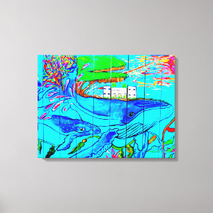 humpback whale wrapped canvas