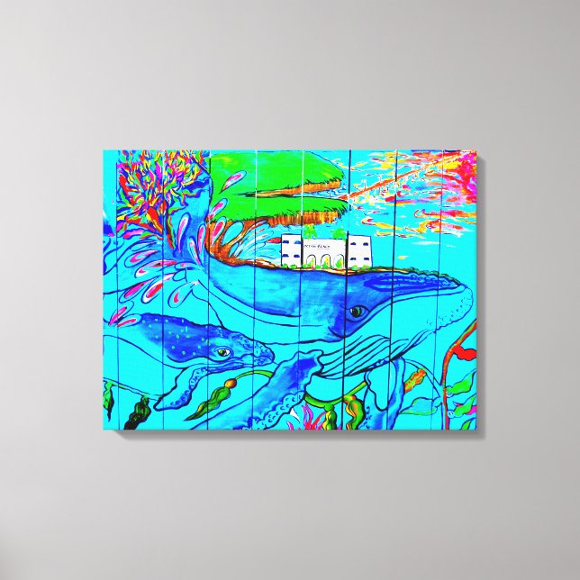 humpback whale wrapped canvas (Front)