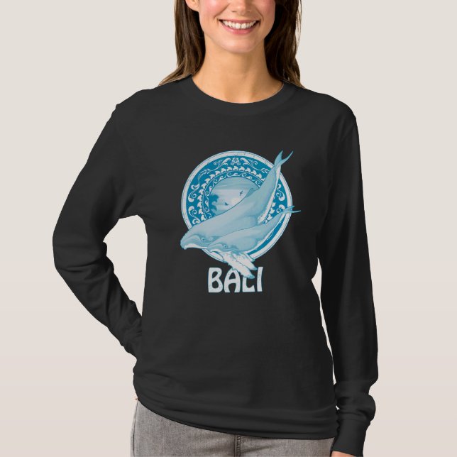 Humpback Whales Dive Bali Indonesia T-Shirt (Front)