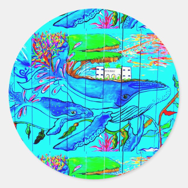 humpback whales sticker (Front)