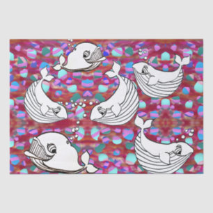  humpback whales tissue paper