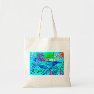 humpback whales tote bag