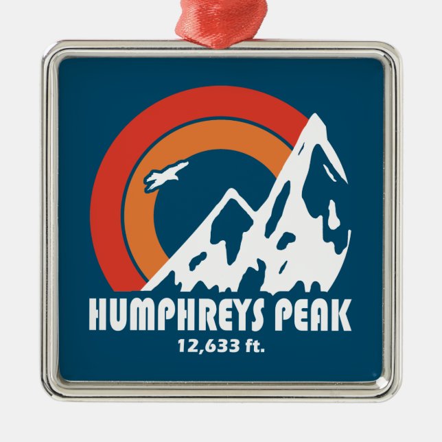 Humphreys Peak Arizona Sun Eagle Metal Tree Decoration (Front)