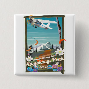 Humphreys Peak,Humphreys Peak,Flagstaff,Arizona 15 Cm Square Badge