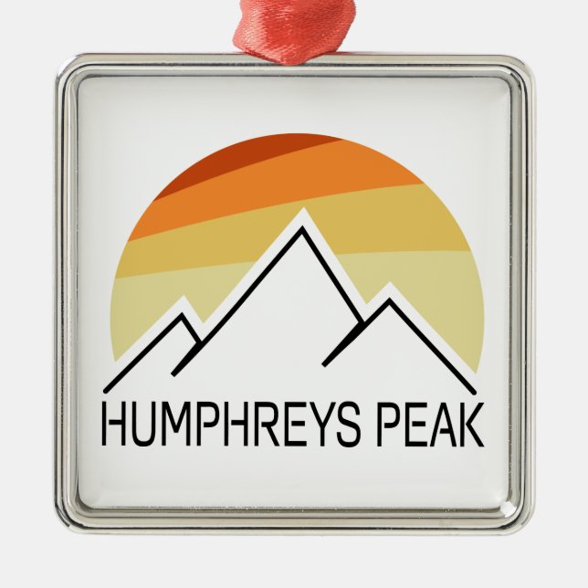 Humphreys Peak Retro Metal Tree Decoration (Front)