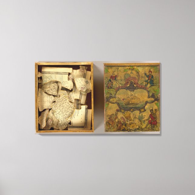 Humphries dissected world map canvas print (Front)