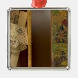 Humphries dissected world map metal tree decoration