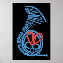 Humppa Love Blue2 Poster or Print