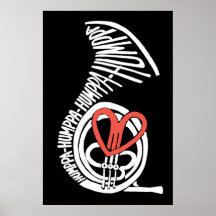 Humppa Love Red Dark Poster or Print