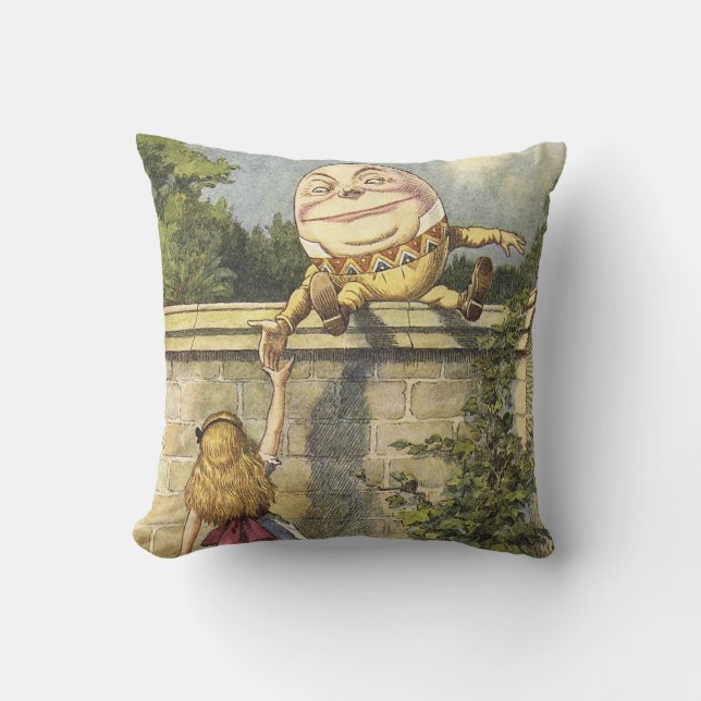 Humpty Dumpty Alice in Wonderland Pillow (Front)