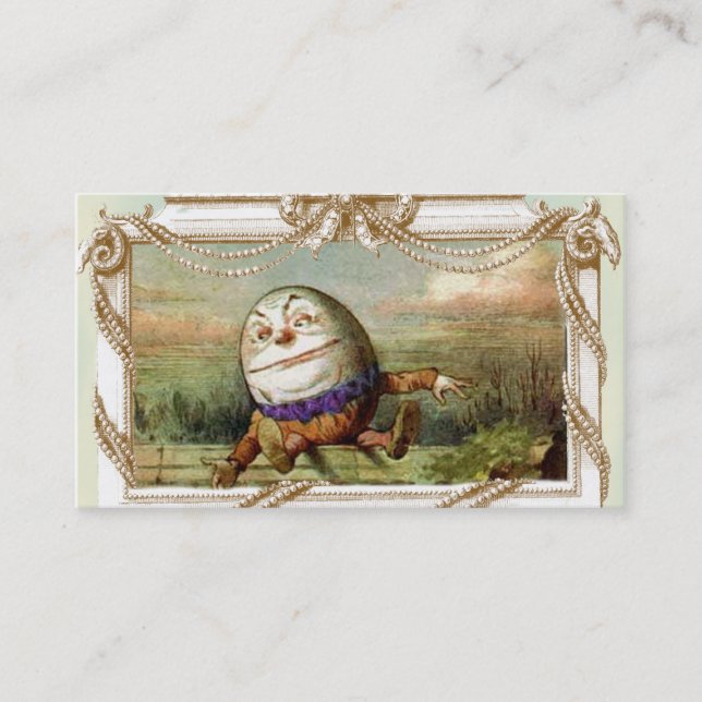 Humpty Dumpty and Alice Business Card (Front)