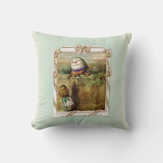 Humpty Dumpty and Alice Cushion (Front)