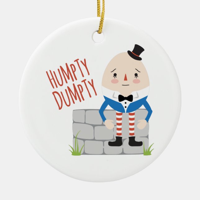 Humpty Dumpty Ceramic Tree Decoration (Front)
