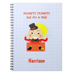 Humpty Dumpty Cute Nursery Rhyme Personalised Notebook