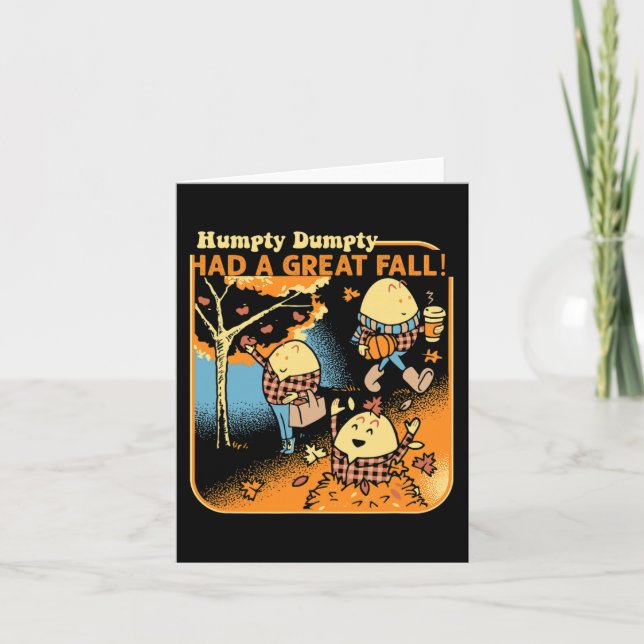 Humpty Dumpty Had A Great Fall Funny Novelty Men W Card (Front)