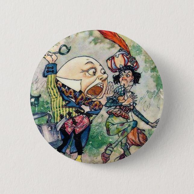 Humpty Dumpty in Wonderland 6 Cm Round Badge (Front)