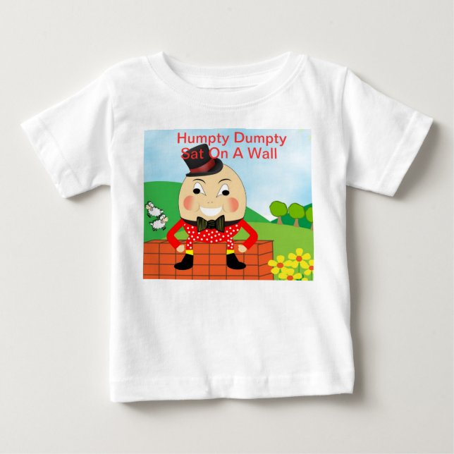 Humpty Dumpty Nursery Rhyme Theme Baby T-Shirt (Front)