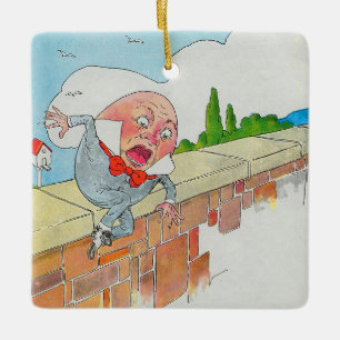 Humpty Dumpty on Wall Mother Goose Nursery Rhyme Ceramic Ornament