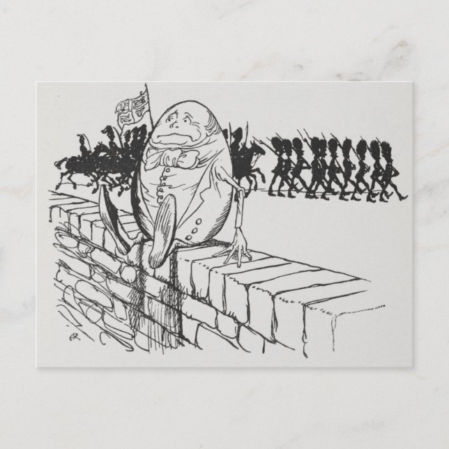 Humpty Dumpty sat on a wall  A. Rackham  Small     Postcard (Front)